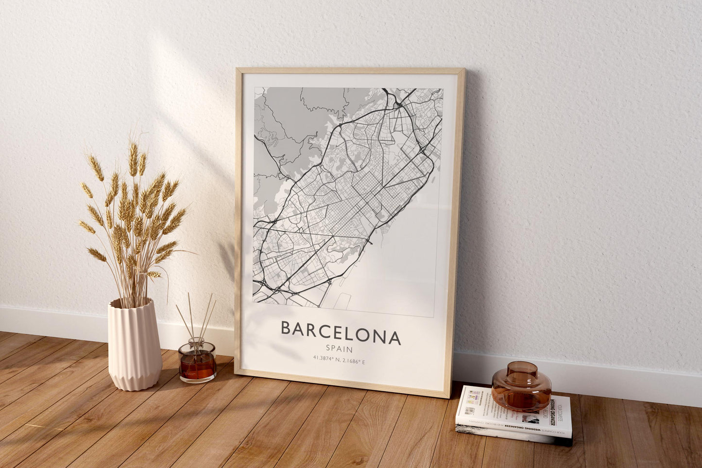 Barcelona Spain City Map Print Poster