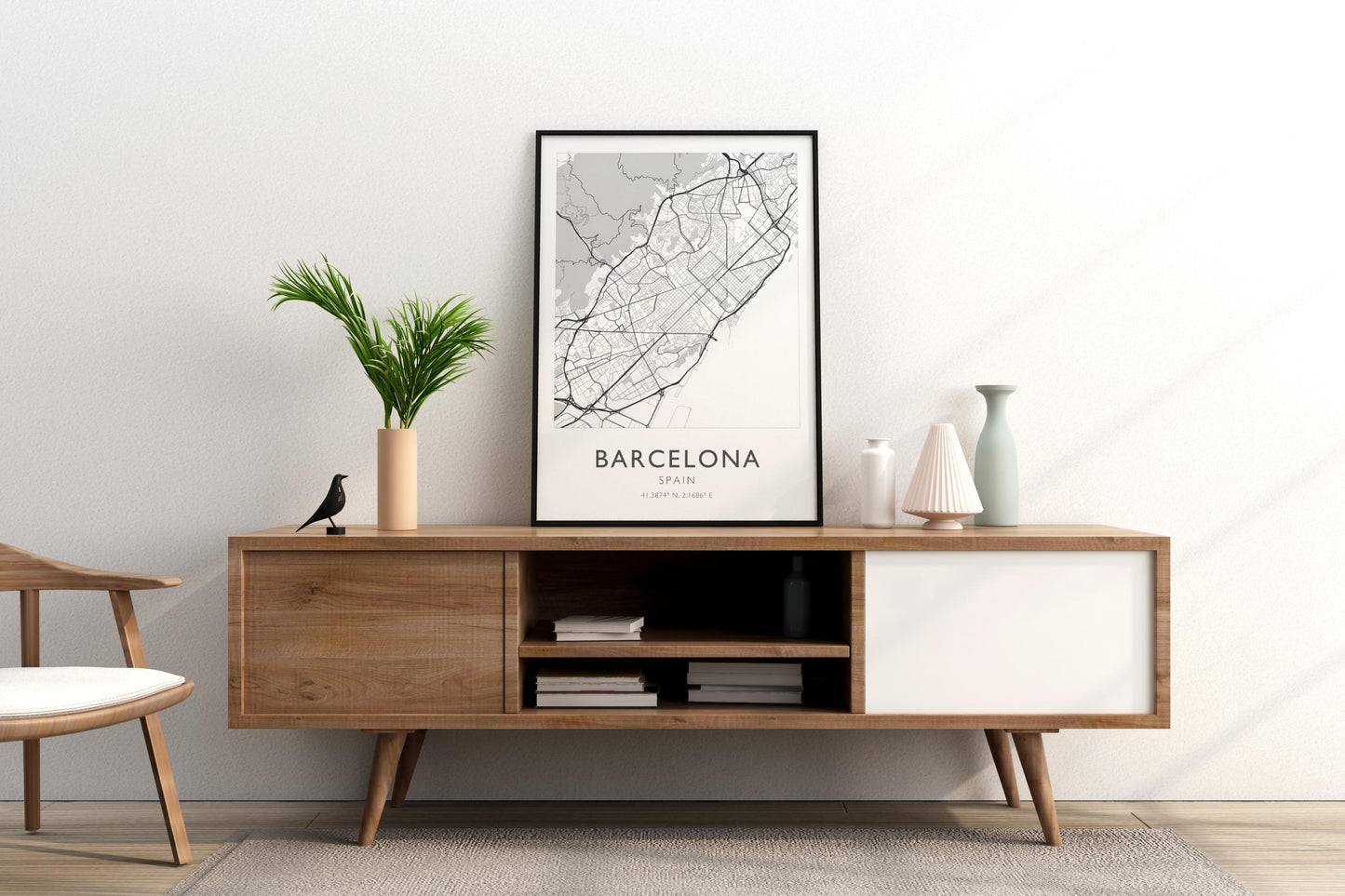 Barcelona Spain City Map Print Poster