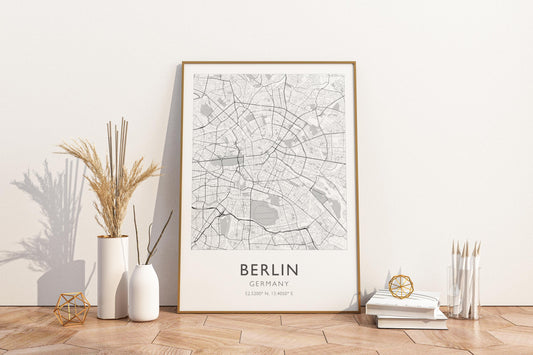 Berlin Germany City Map Print Poster