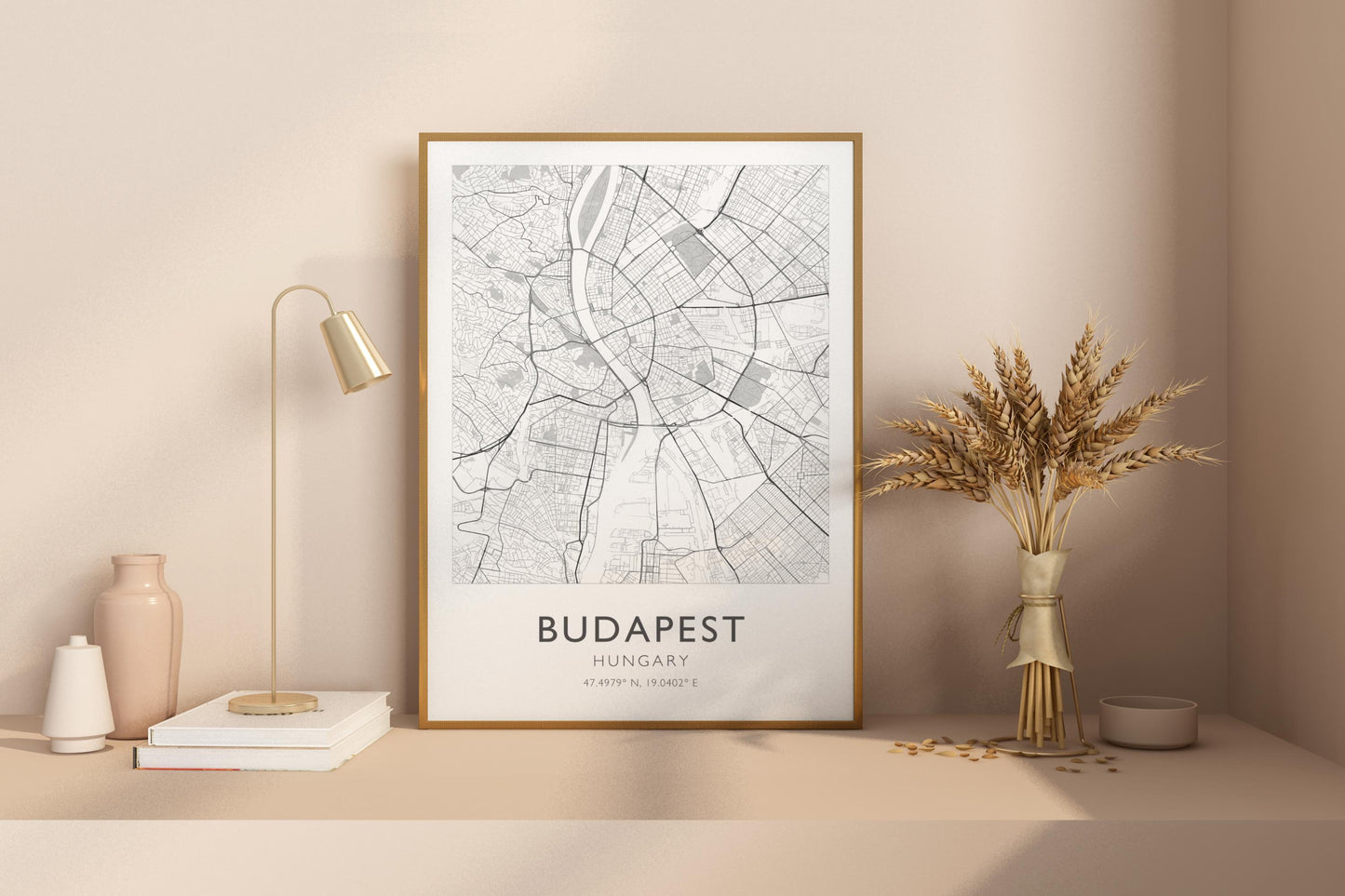 Budapest Hungary City Map Print Poster