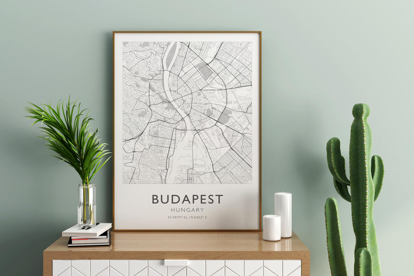 Budapest Hungary City Map Print Poster