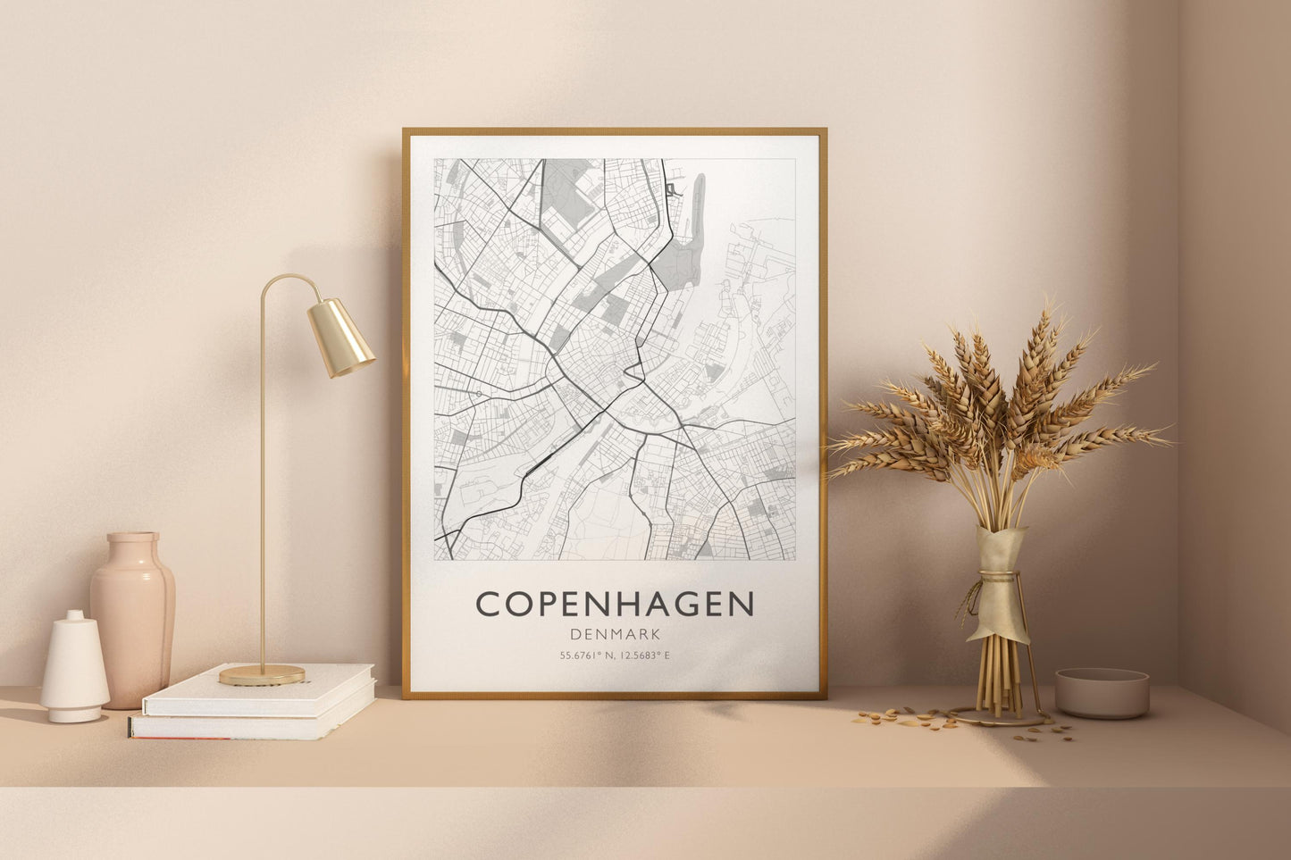 Copenhagen Denmark City Map Print Poster