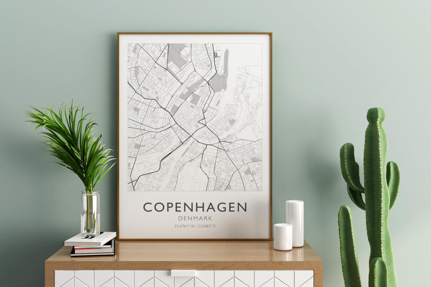 Copenhagen Denmark City Map Print Poster