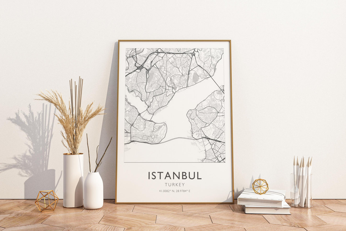 Istanbul Turkey City Map Print Poster