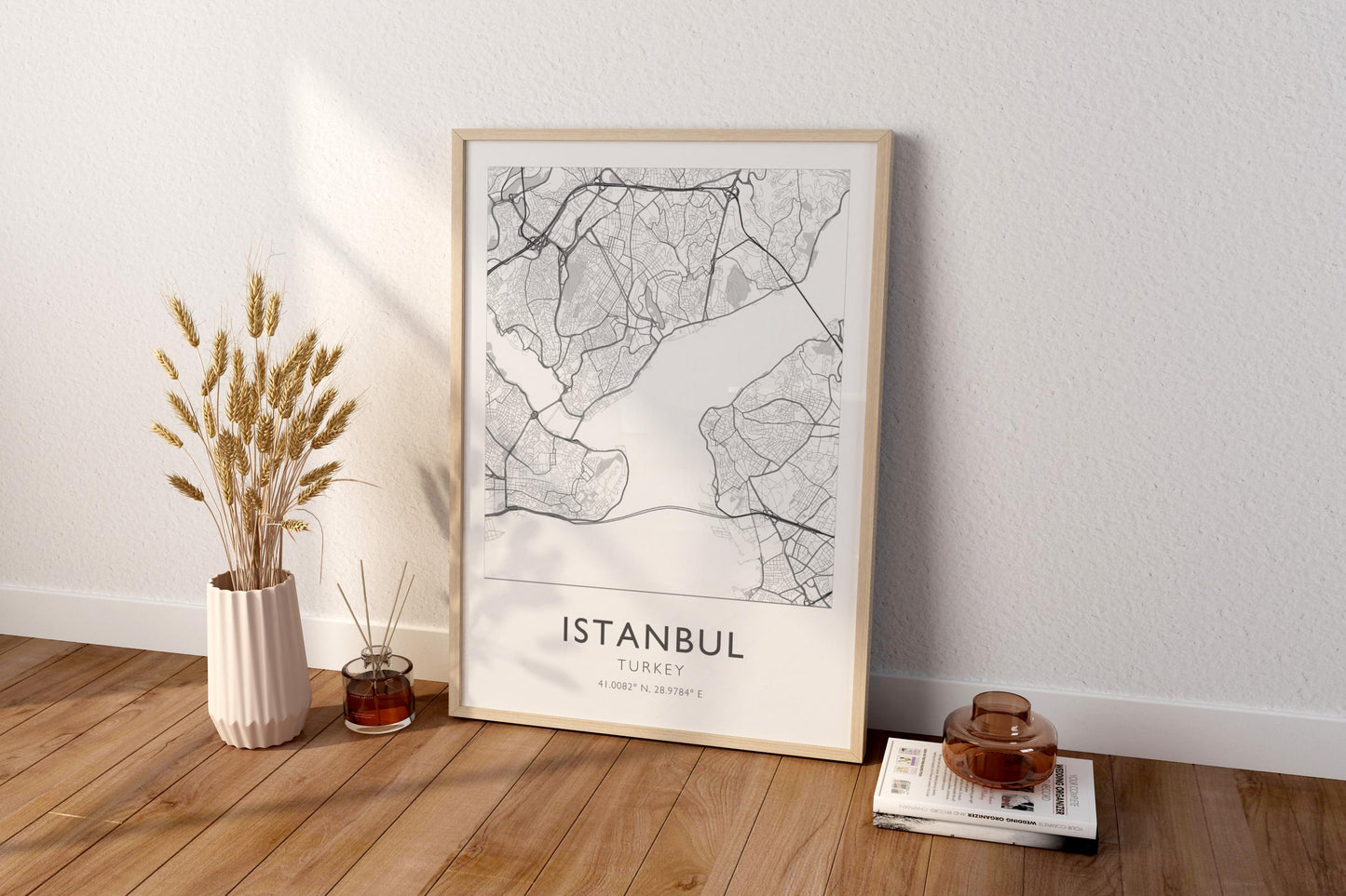 Istanbul Turkey City Map Print Poster