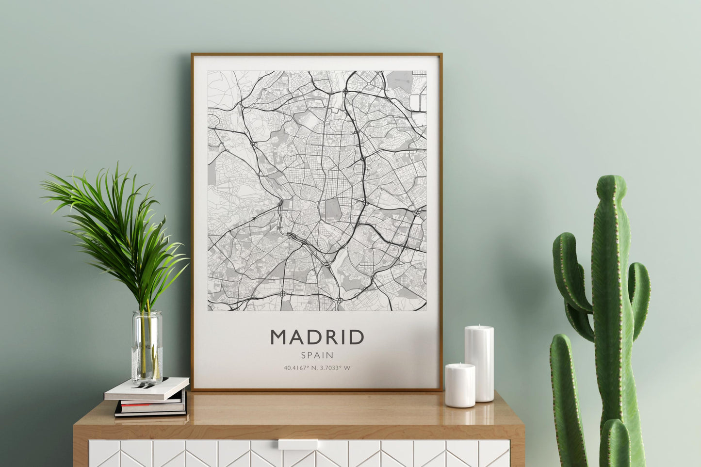 Madrid Spain City Map Print Poster