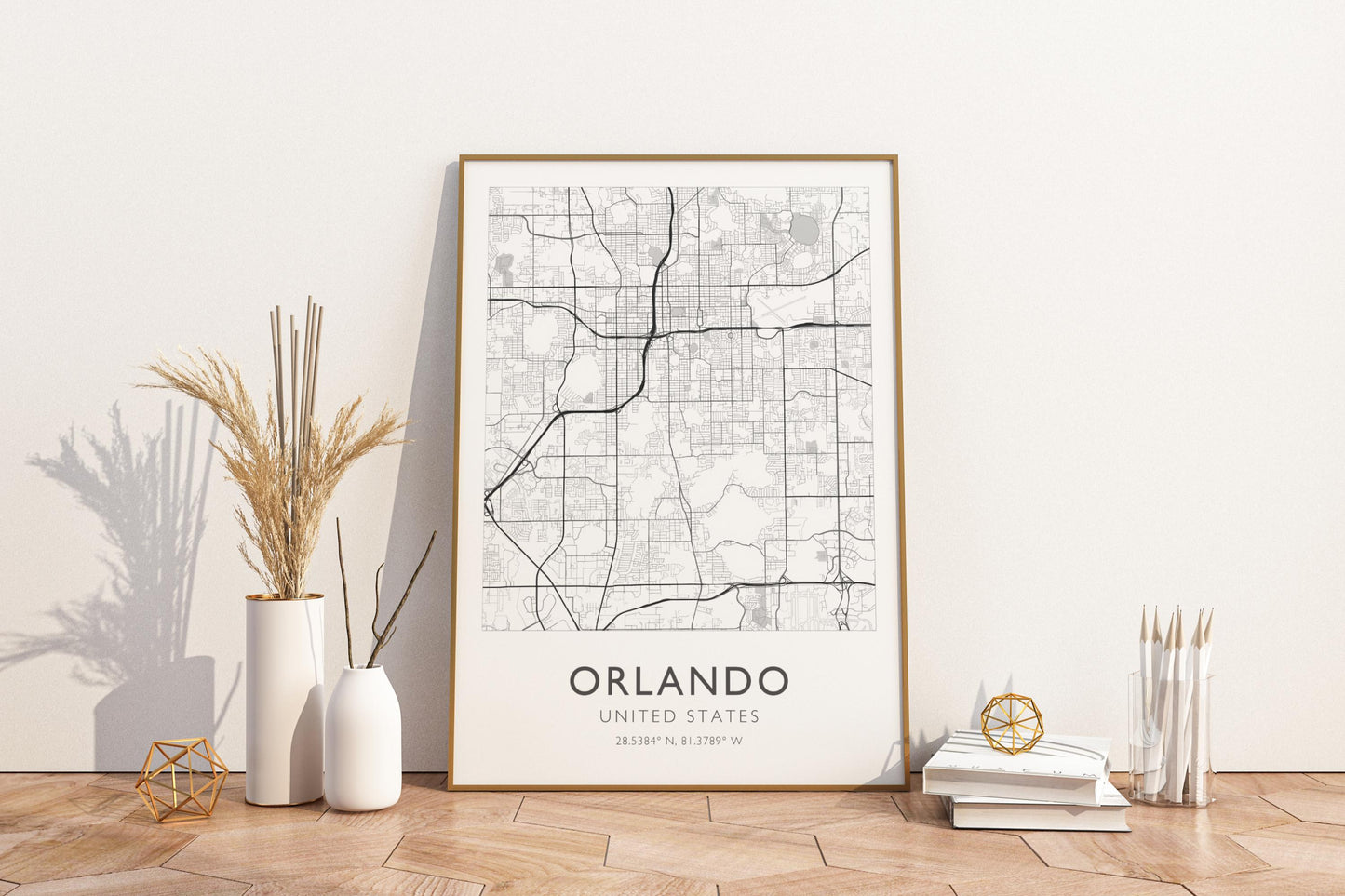 Orlando Florida USA City Map Print Poster