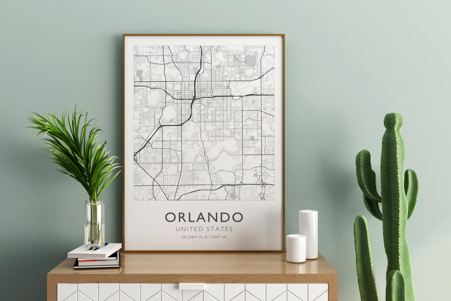 Orlando Florida USA City Map Print Poster