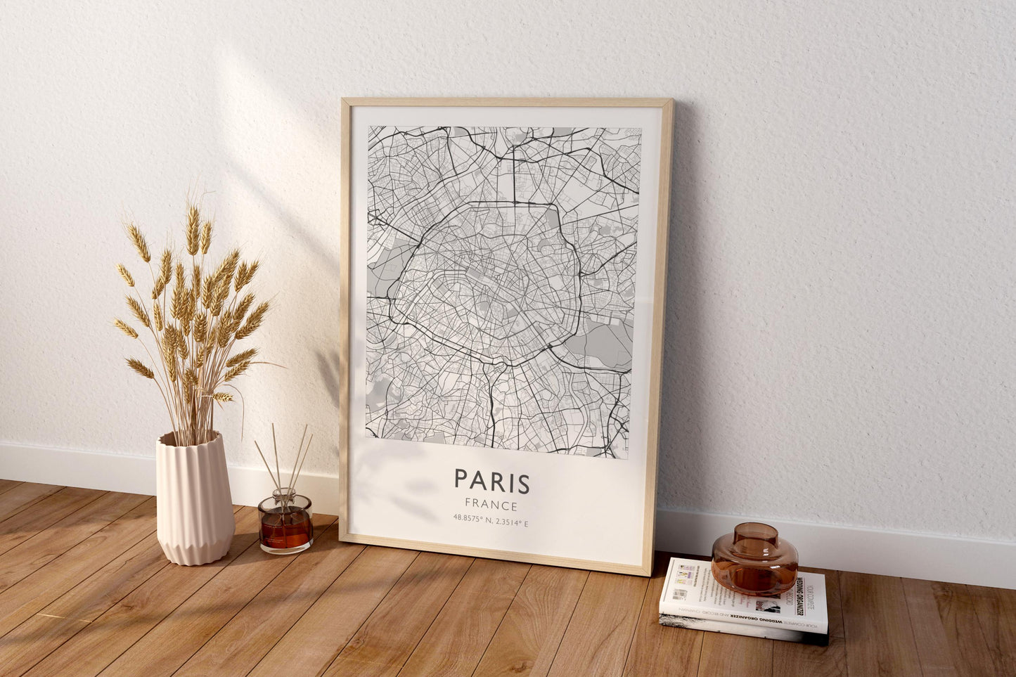 Paris France City Map Print Poster