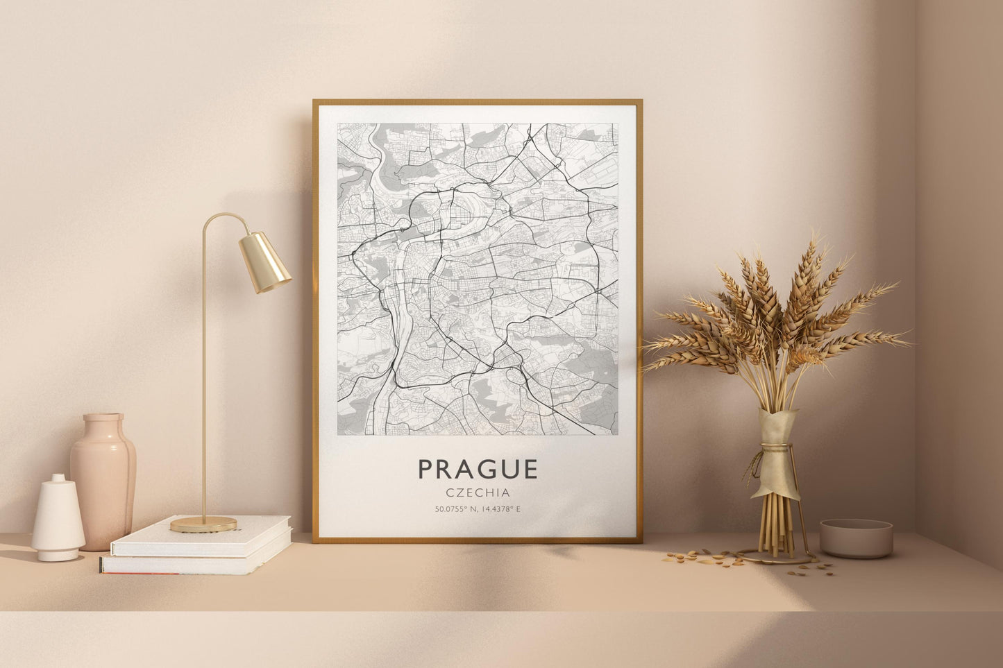 Prague Czech Republic City Map Print Poster