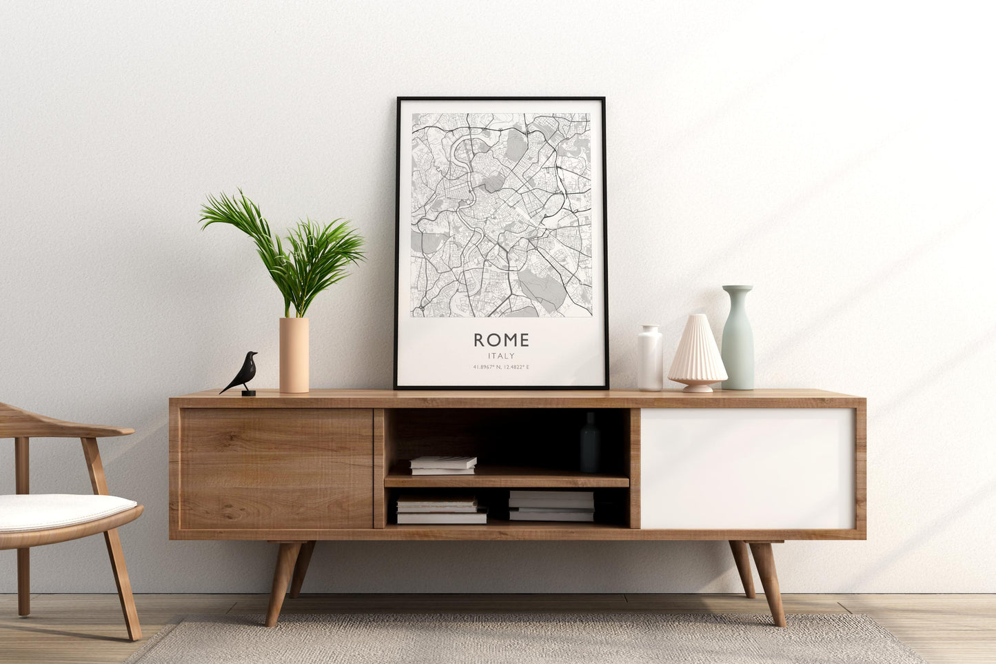 Rome Italy City Map Print Poster