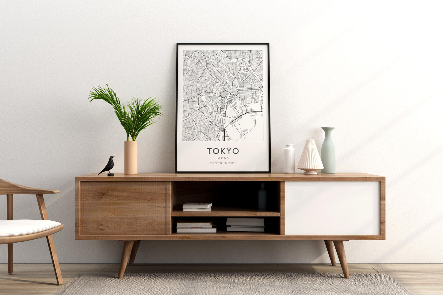 Tokyo Japan Map Print Poster