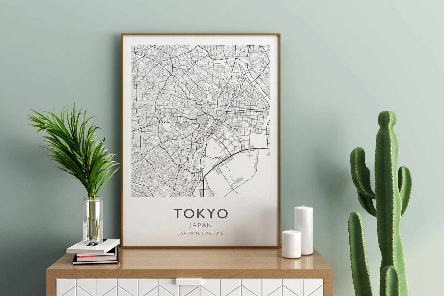 Tokyo Japan Map Print Poster