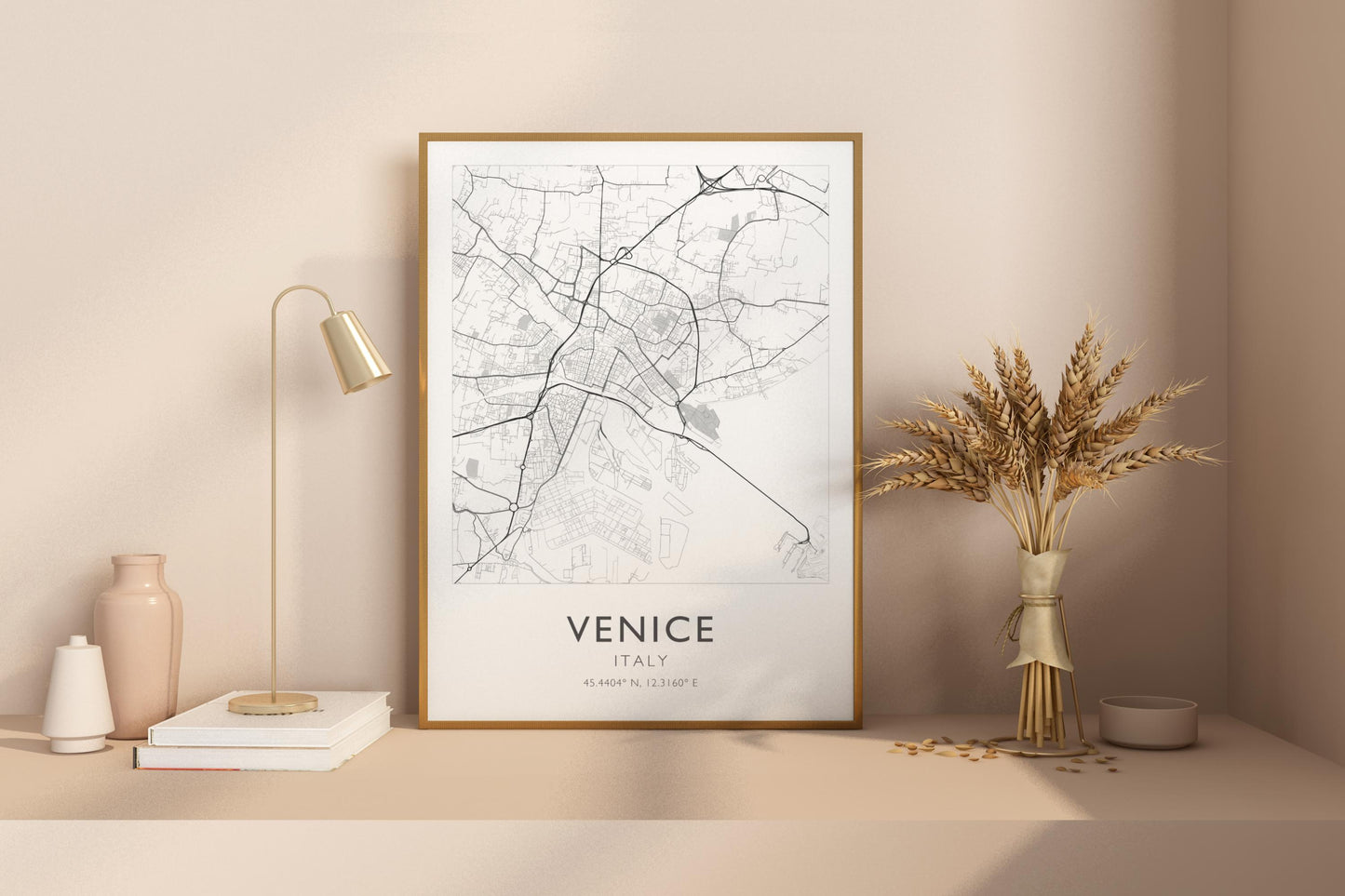 Venice Italy City Map Print Poster