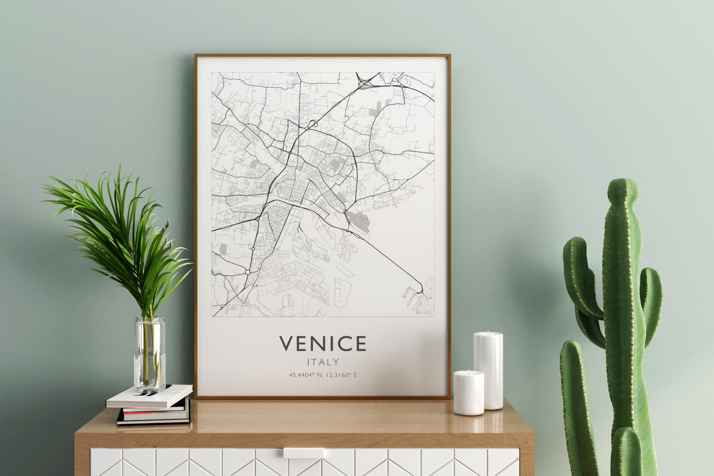 Venice Italy City Map Print Poster