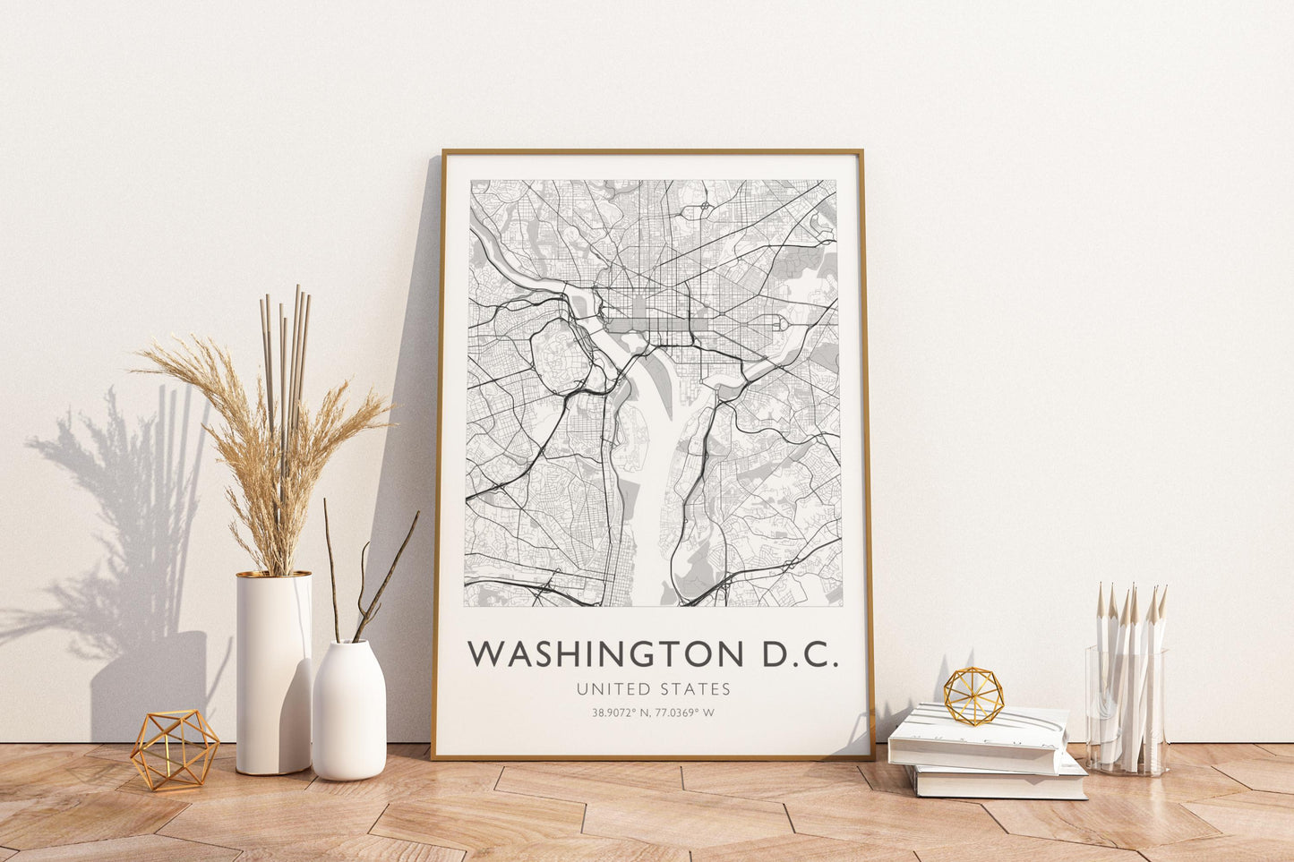 Washington DC USA City Map Print Poster