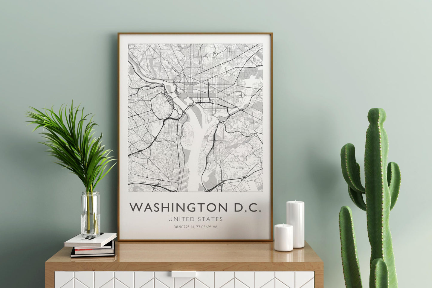 Washington DC USA City Map Print Poster