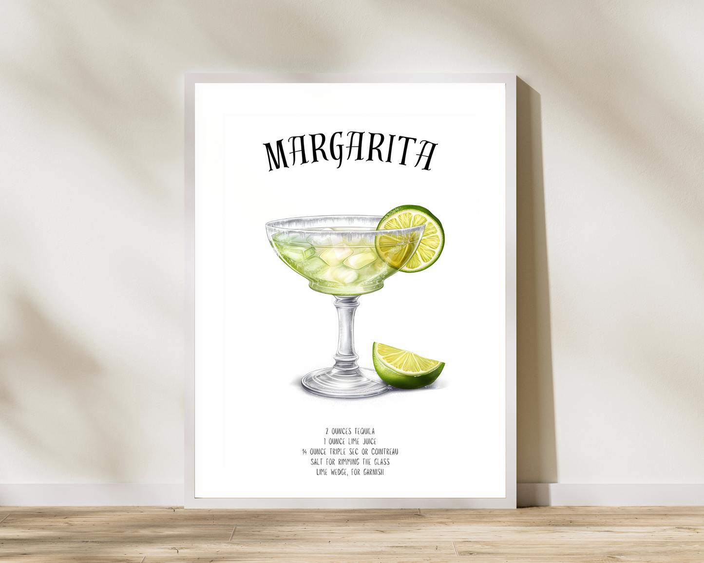 Margarita Cocktail Poster Print - Pitchers Design