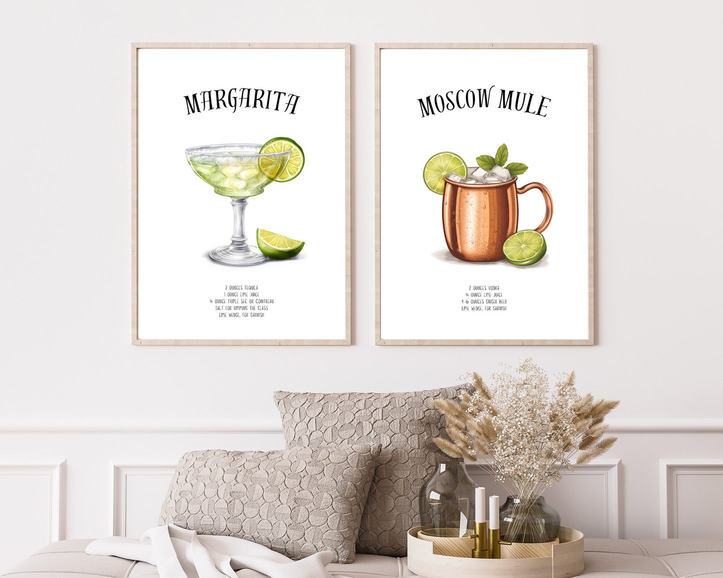 Margarita Cocktail Poster Print - Pitchers Design