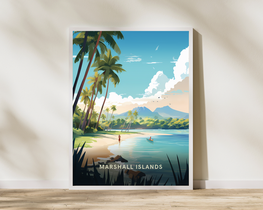 Marshall Islands Travel Poster Print - Pitchers Design