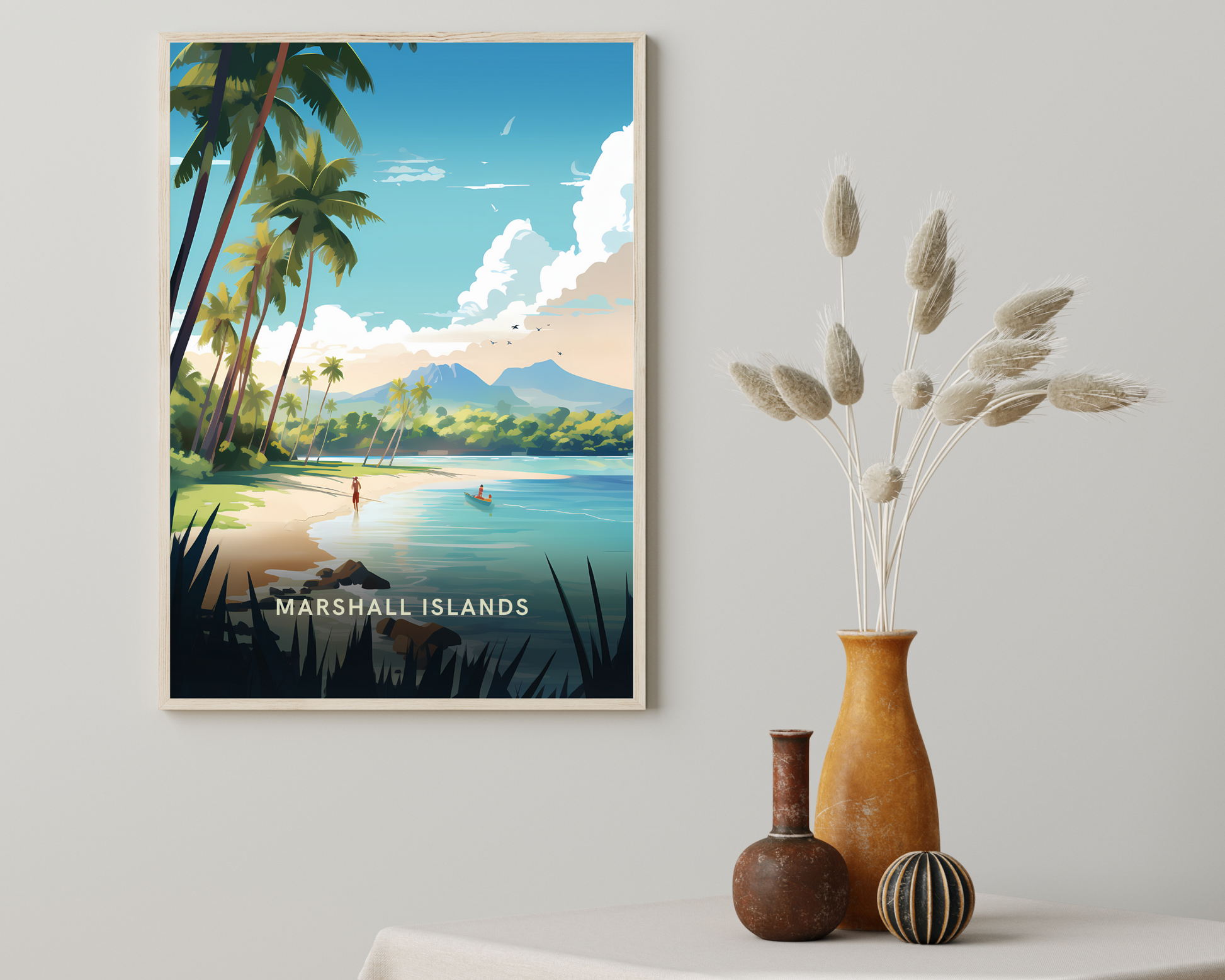 Marshall Islands Travel Poster Print - Pitchers Design