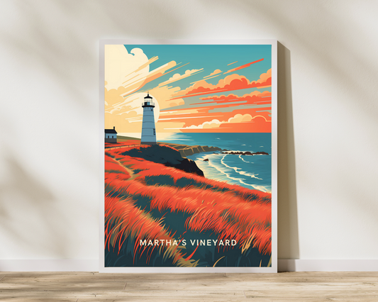 Martha's Vineyard Massachusetts USA Travel Poster Print - Pitchers Design