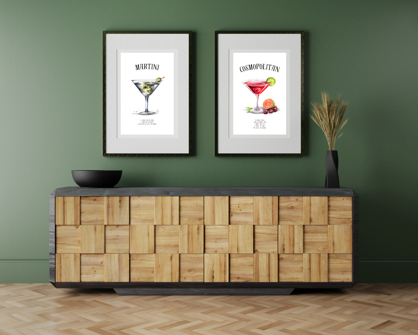 Cosmopolitan Cocktail Poster Print - Pitchers Design