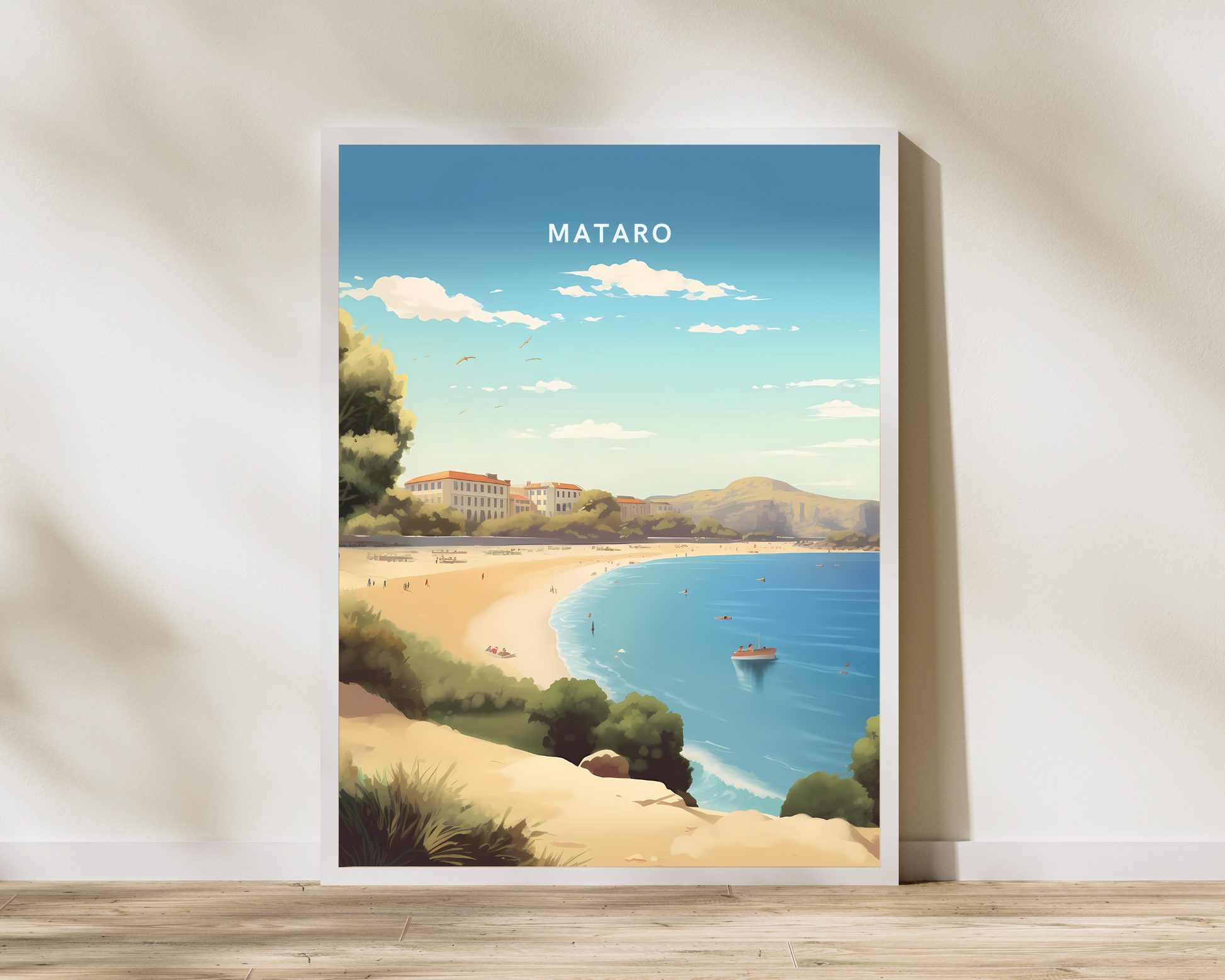 Mataró Spain Travel Poster Print - Pitchers Design