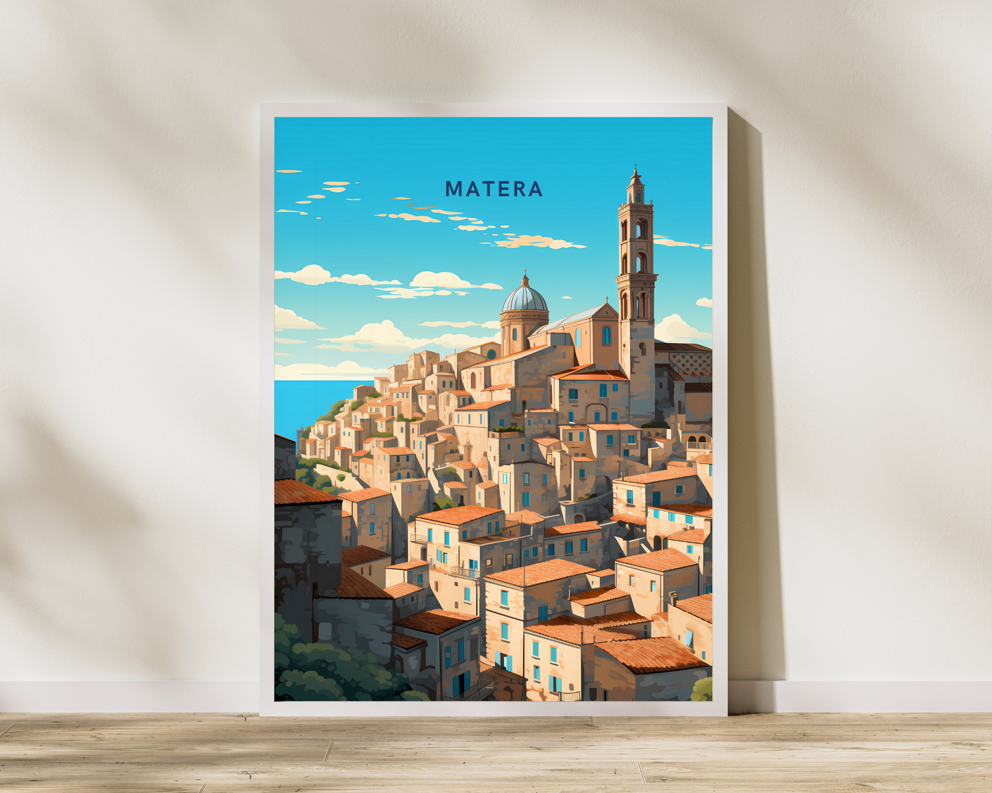 Matera Italy Travel Poster Print - Pitchers Design