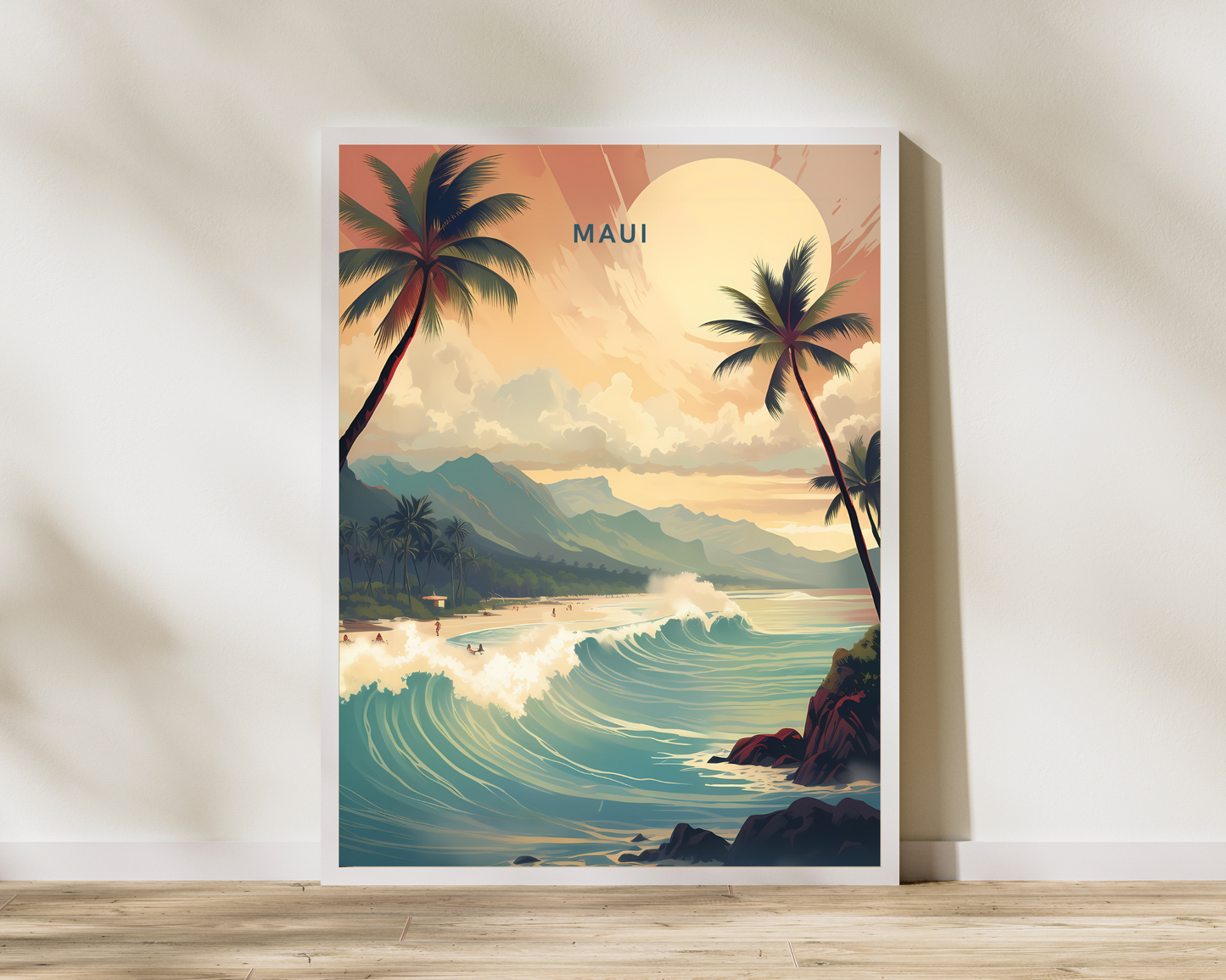 Maui Hawaii USA Travel Poster Print - Pitchers Design