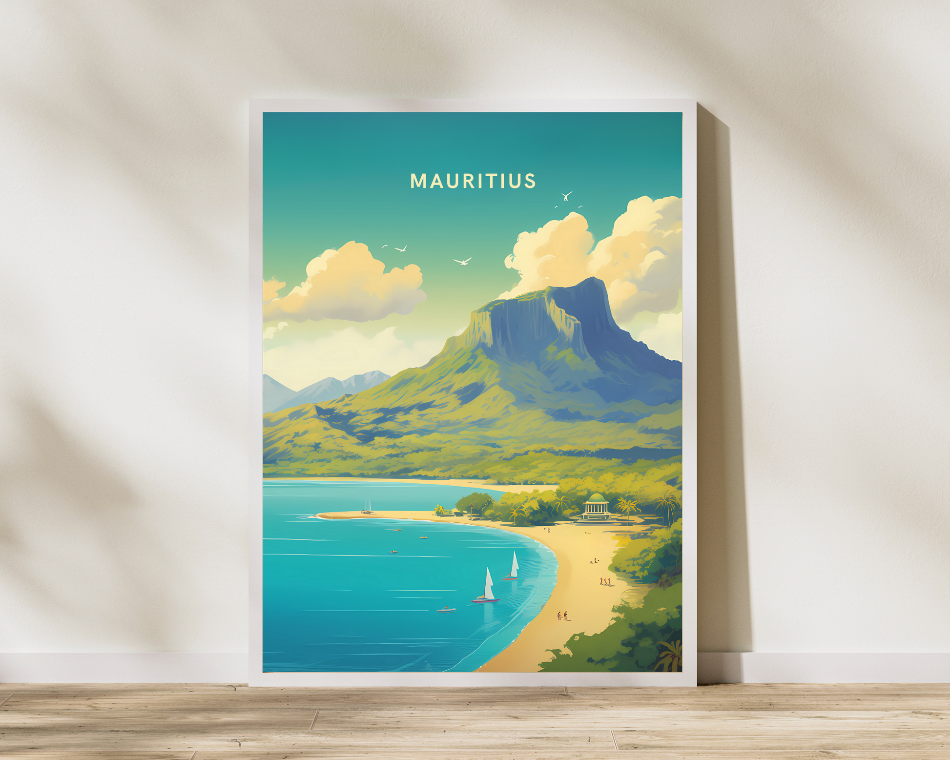 Mauritius Africa Travel Poster Print - Pitchers Design