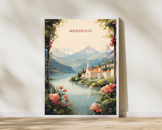 Mendrisio Switzerland Travel Poster Print - Pitchers Design