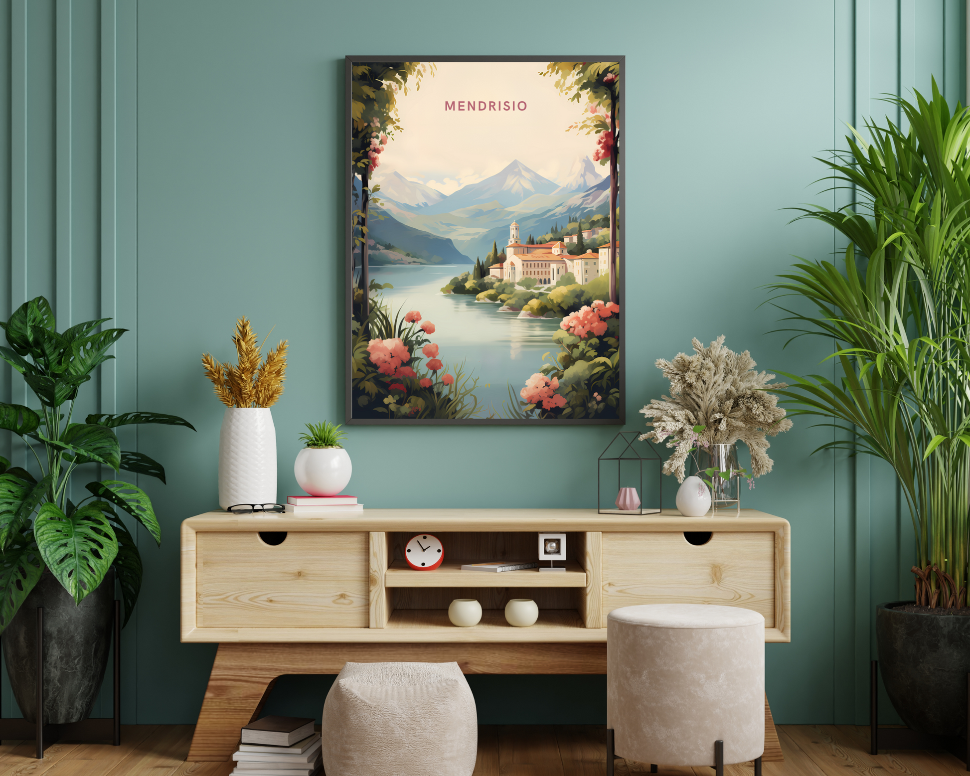 Mendrisio Switzerland Travel Poster Print - Pitchers Design