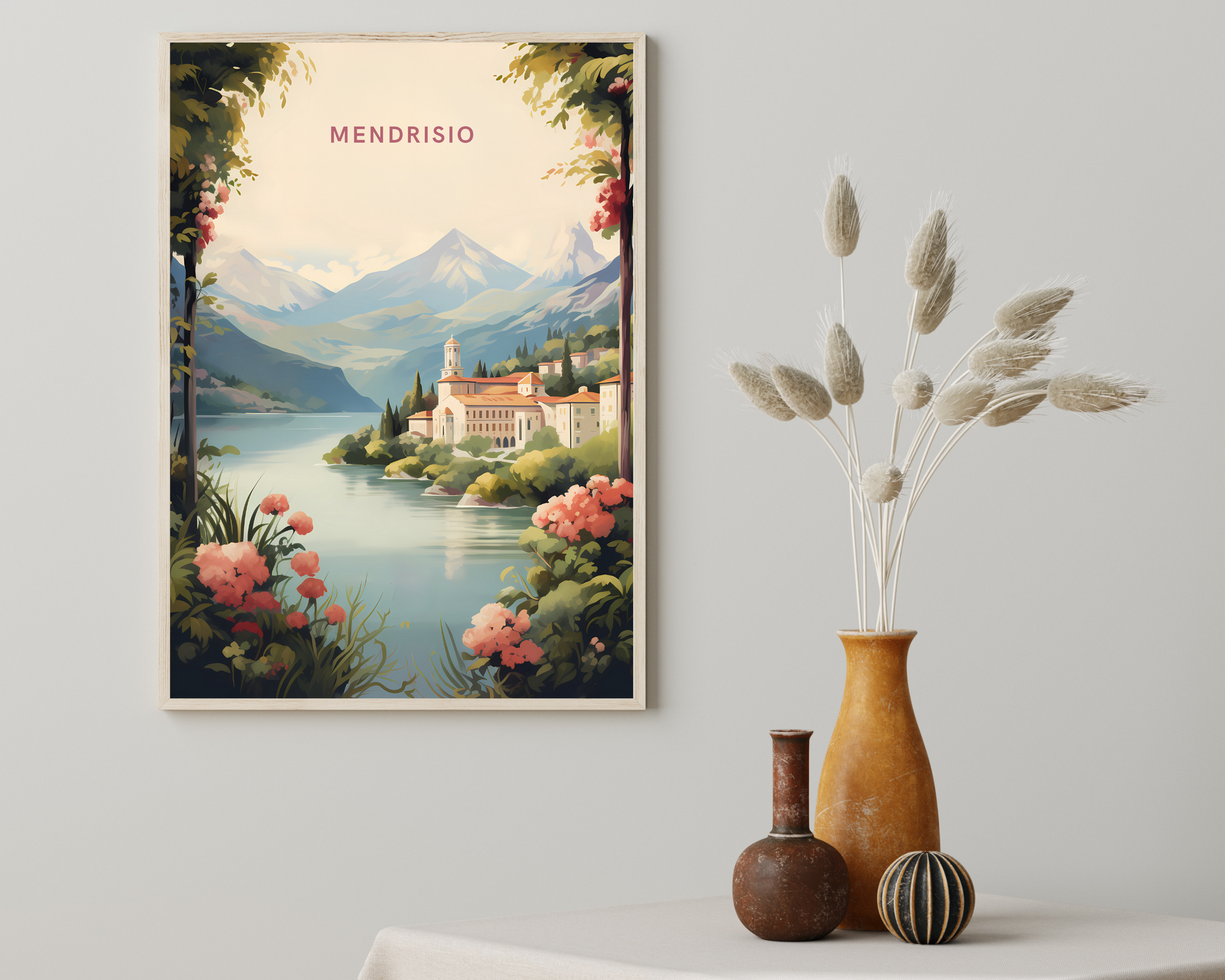 Mendrisio Switzerland Travel Poster Print - Pitchers Design