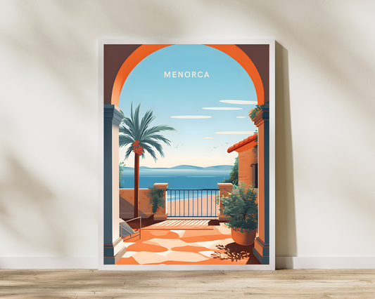 Menorca Spain Travel Poster Print - Pitchers Design