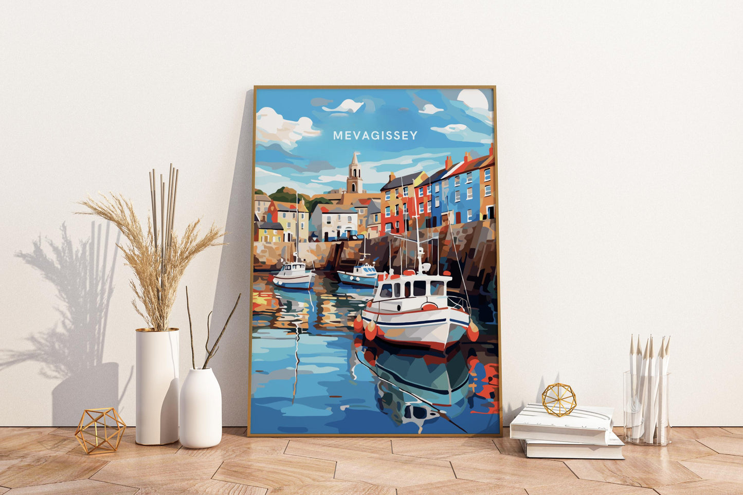 Mevagissey Cornwall England UK Travel Print Poster