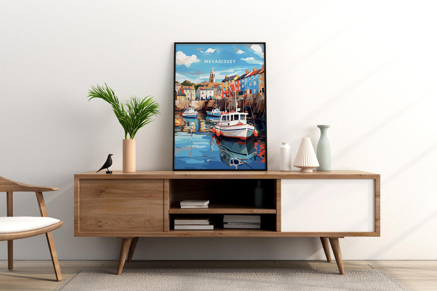 Mevagissey Cornwall England UK Travel Print Poster