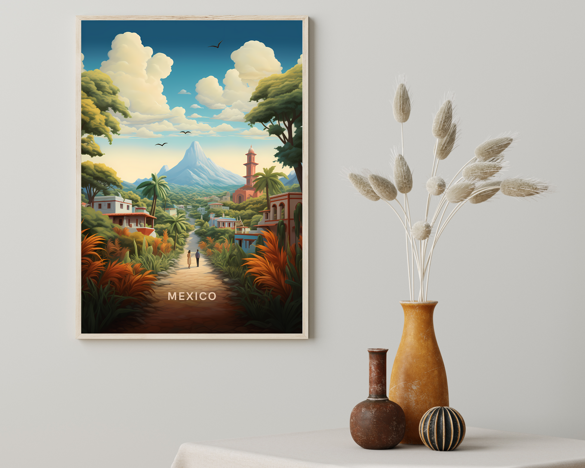 Mexico Travel Poster Print - Pitchers Design