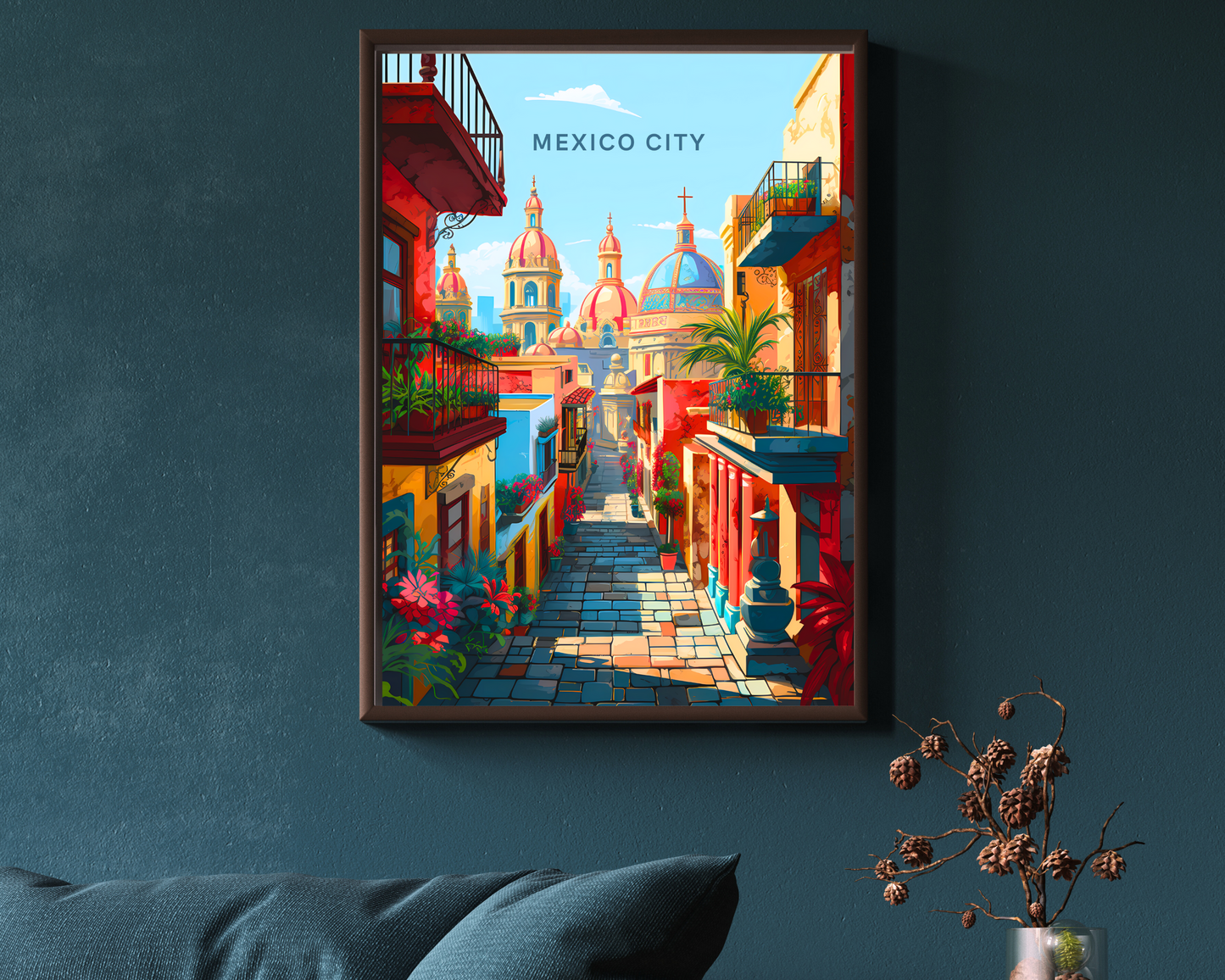 Mexico Travel Poster Print - Pitchers Design