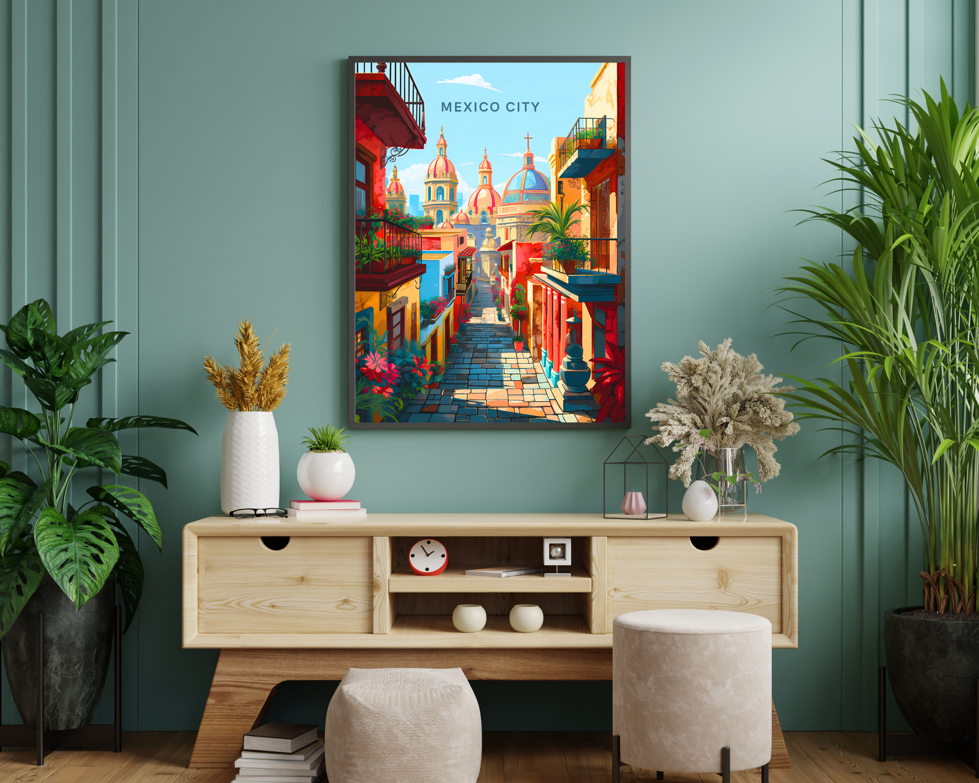 Mexico City Travel Poster Print - Pitchers Design