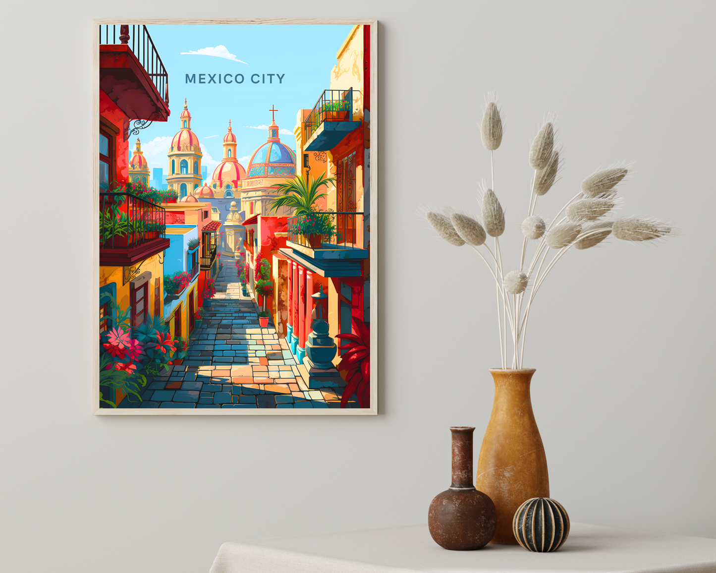 Mexico City Travel Poster Print - Pitchers Design