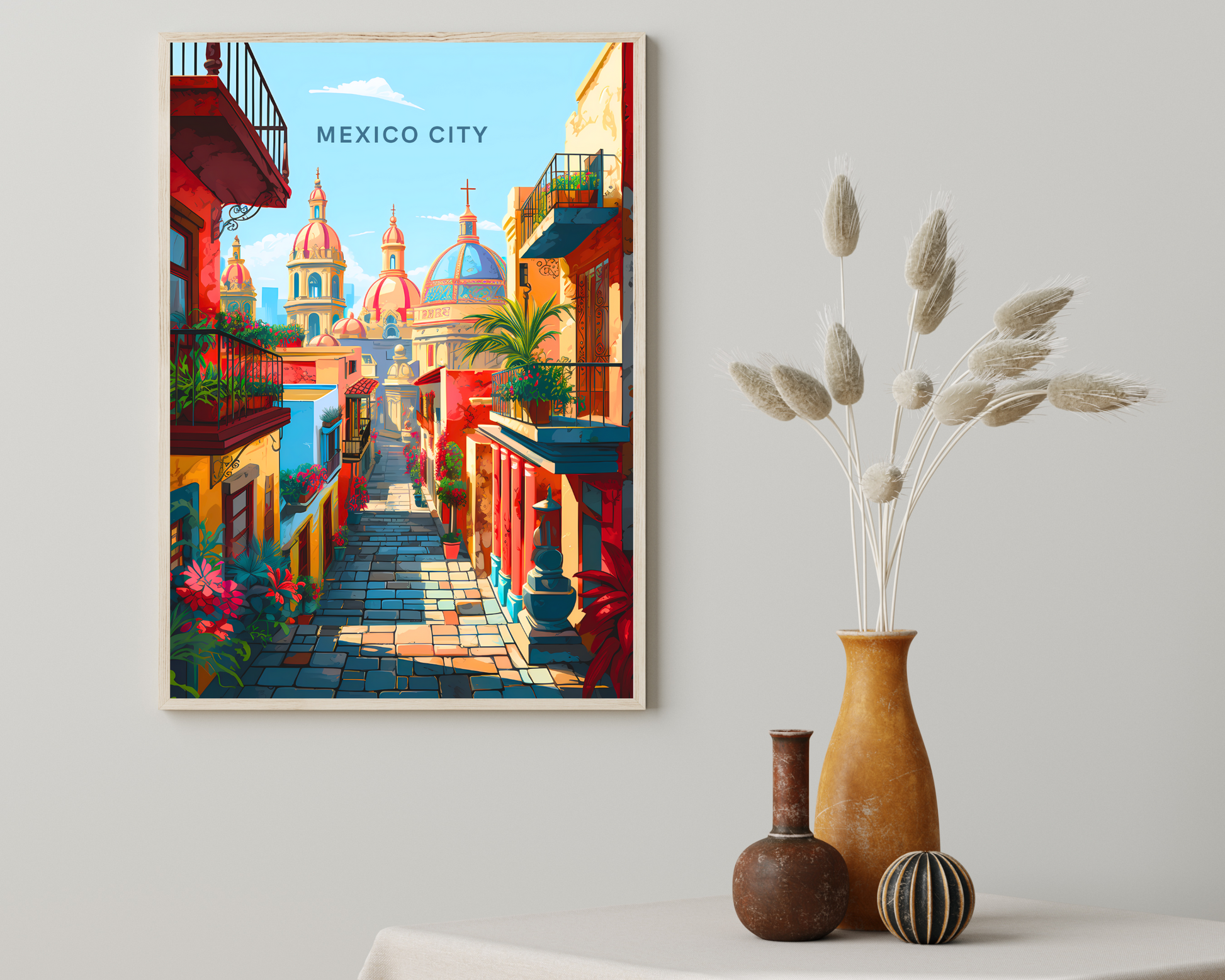 Mexico City Travel Poster Print - Pitchers Design