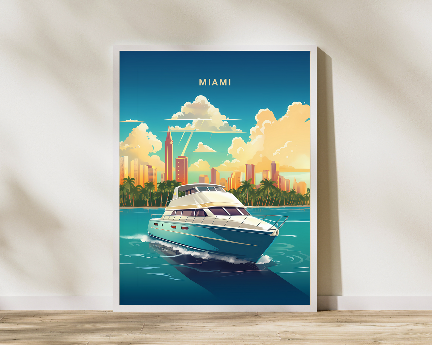 Miami Florida USA Travel Poster Print - Pitchers Design