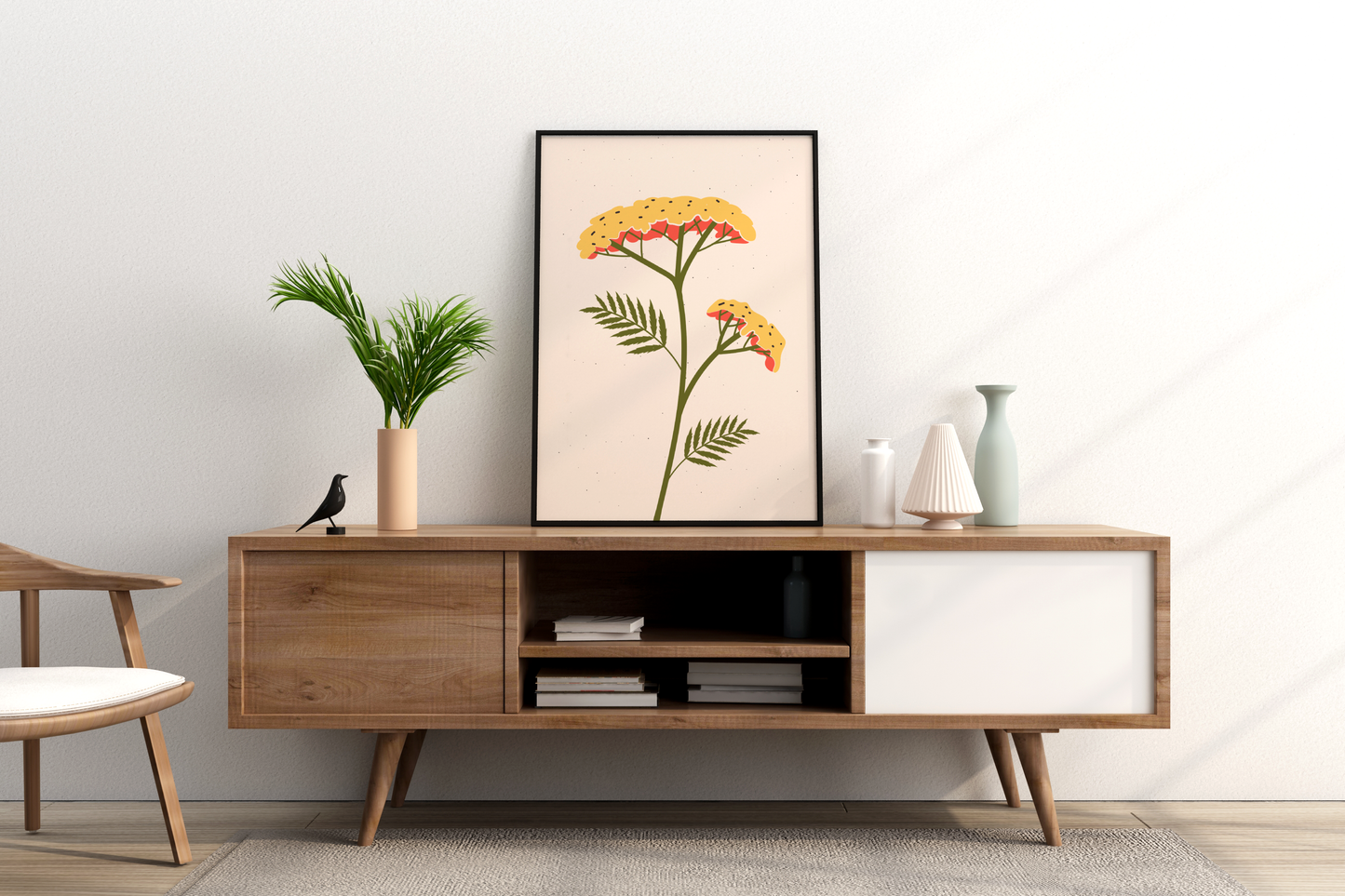 Minimal Floral Print No.01 Botanical Print Poster - Pitchers Design