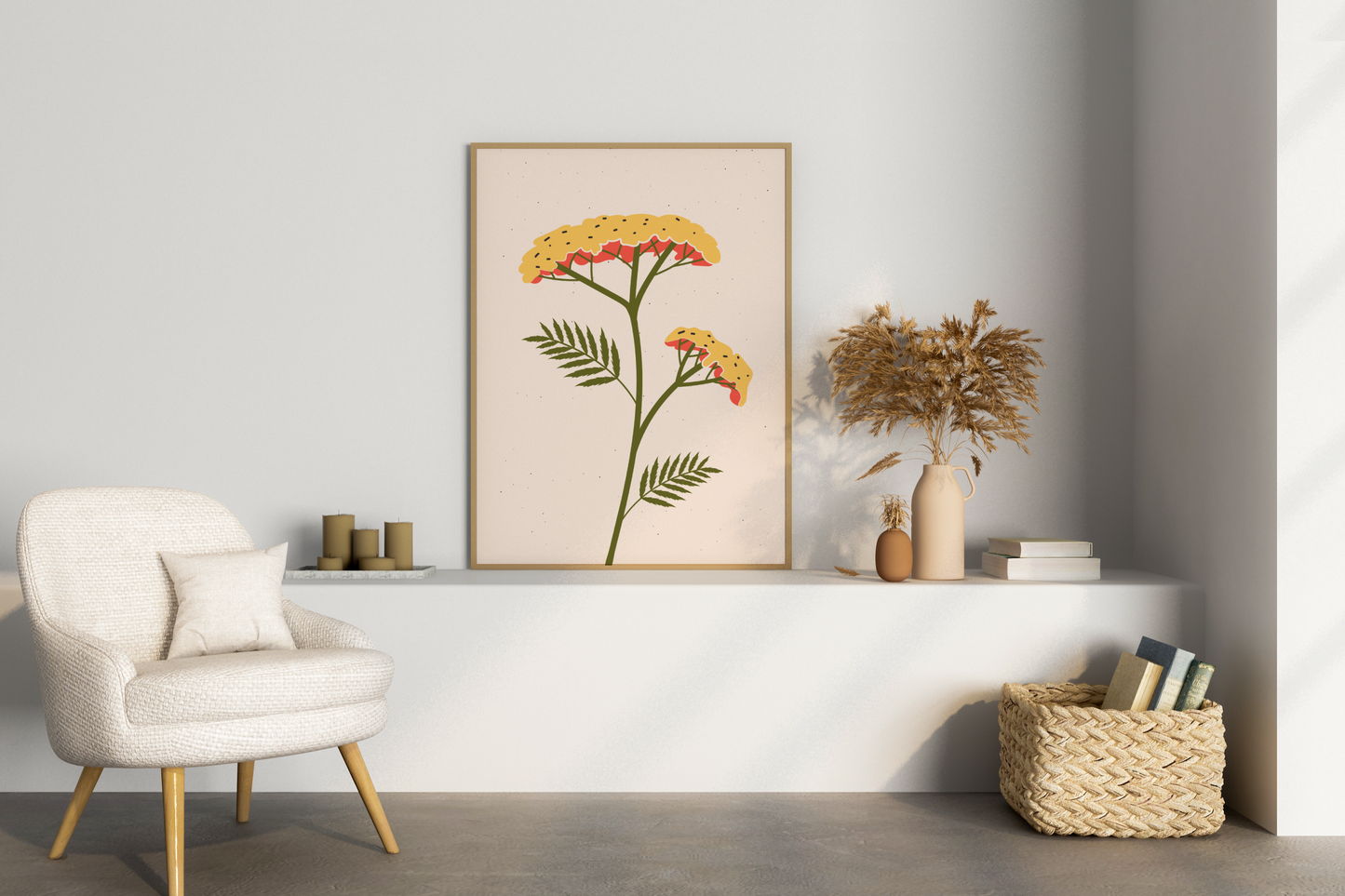 Minimal Floral Print No.01 Botanical Print Poster - Pitchers Design