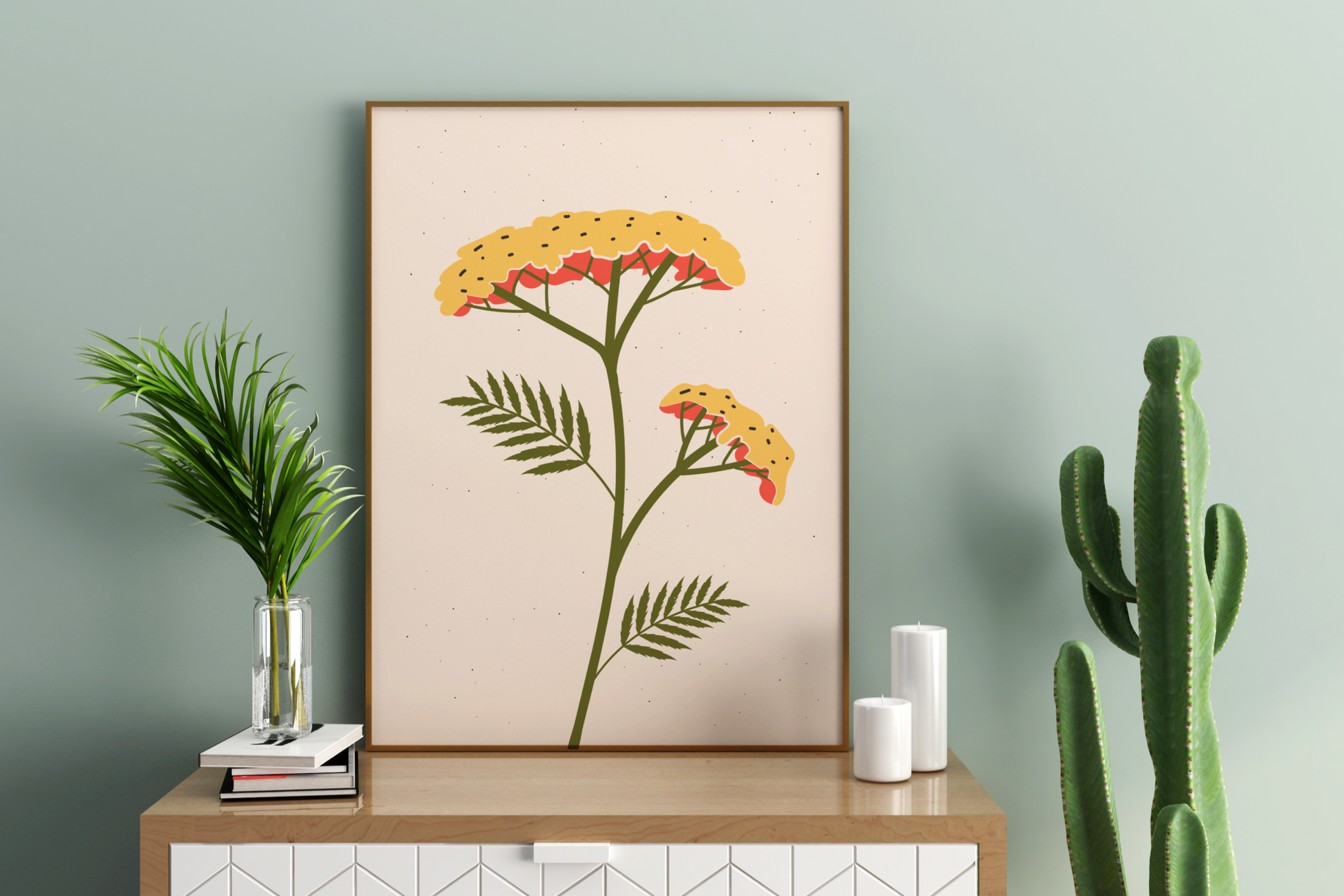 Minimal Floral Print No.01 Botanical Print Poster - Pitchers Design