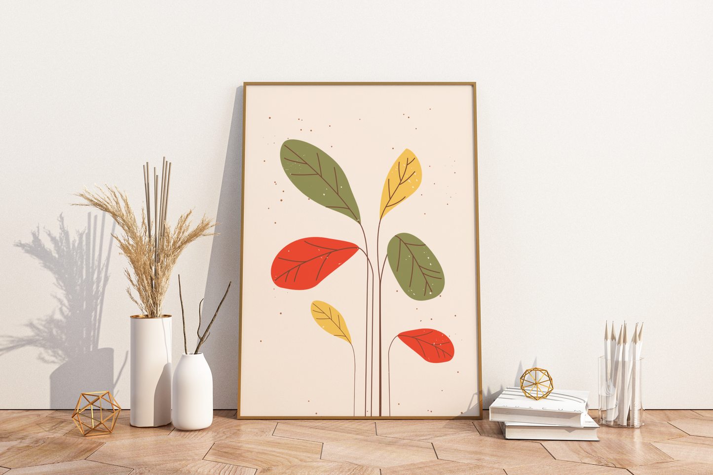 Minimal Floral Print No 04 Botanical Print Poster - Pitchers Design