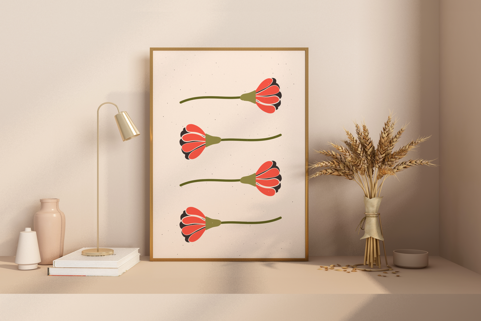 Minimal Floral Print No.05 Botanical Print Poster - Pitchers Design