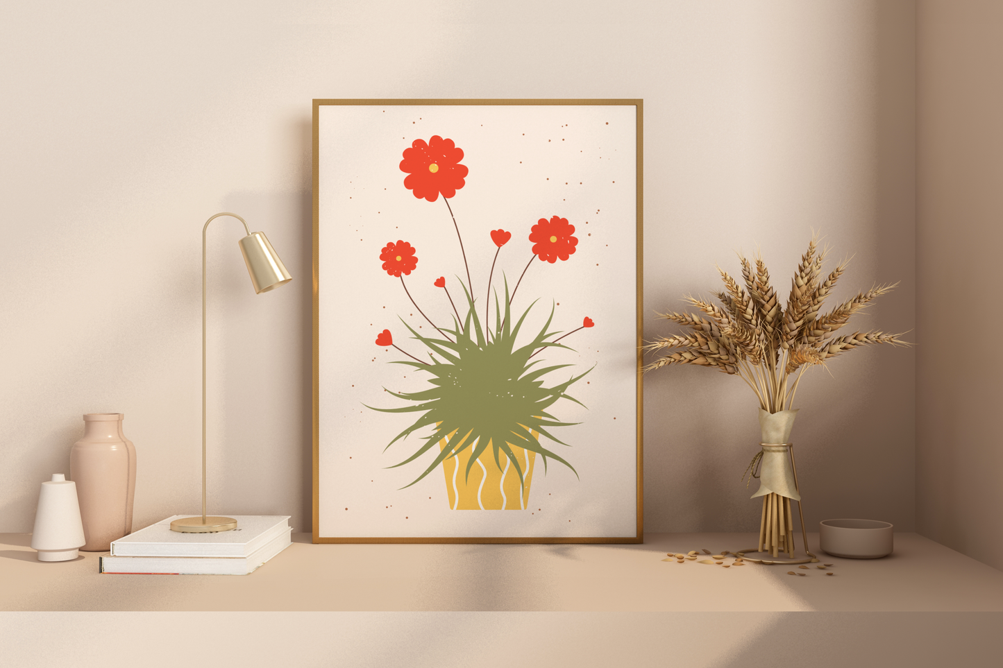 Minimal Individual Potted Plant No.03 Botanical Print Poster - Pitchers Design