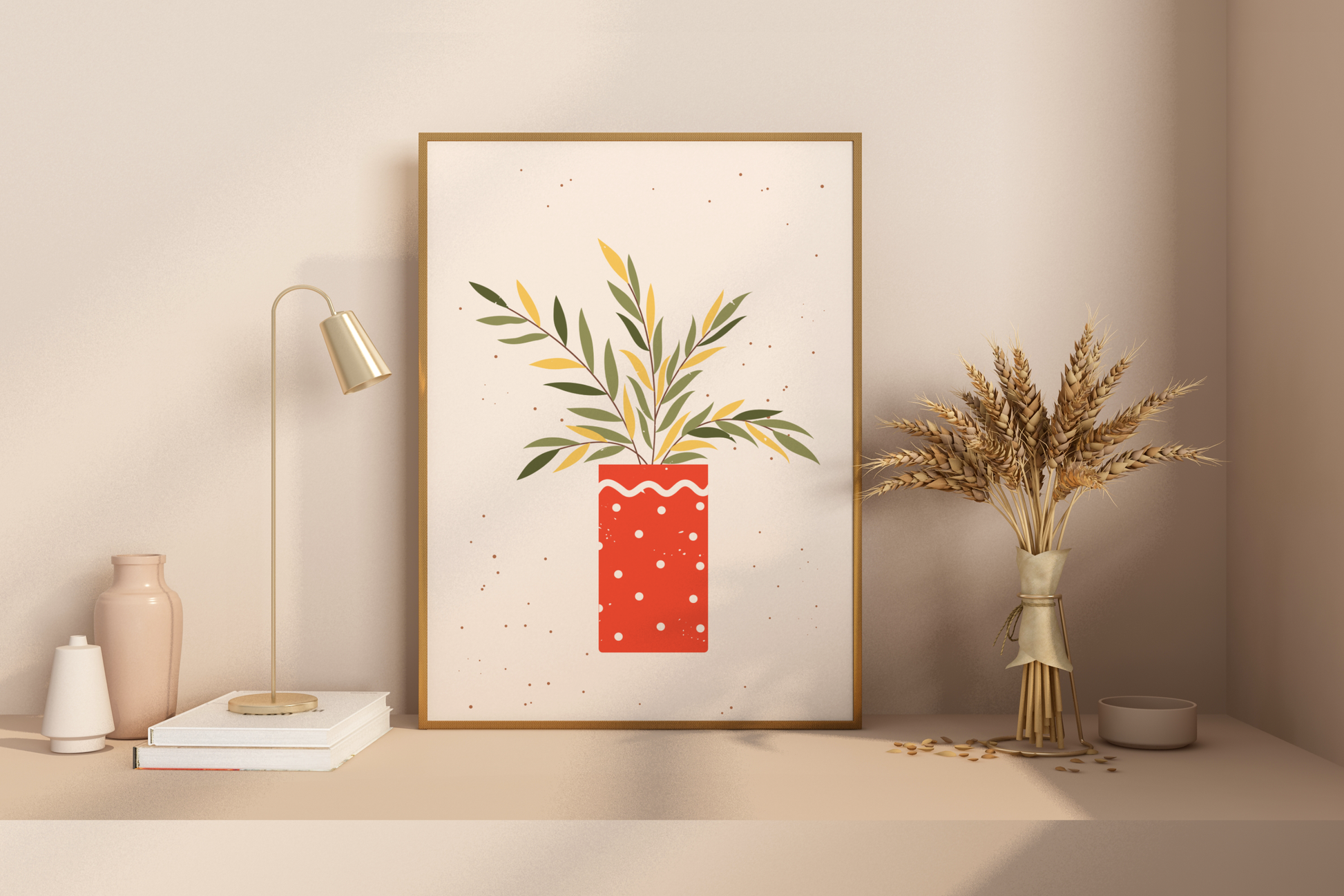 Minimal Individual Potted Plant No.05 Botanical Print Poster - Pitchers Design